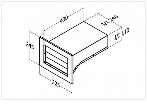 Qasair BD/WV-H-1 (104) Back Draft Wall Vent Single Motor Horizontal