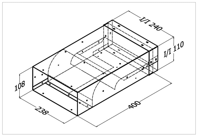 Qasair DD-1H-R (111) Duct Director Single Motor Horizontal Right
