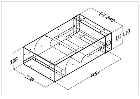 Qasair DD-1H-R (111) Duct Director Single Motor Horizontal Right