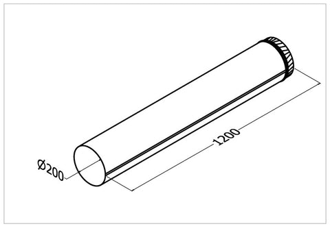 Qasair DR-200 (117) Duct Length 200