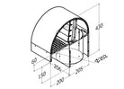 Qasair BD/SQ-RC 200 (127) Back Draft Roof Cowl Single Motor 200