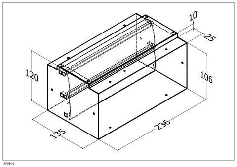 Qasair BD/M-1 (129) Back Draft Damper Single Motor