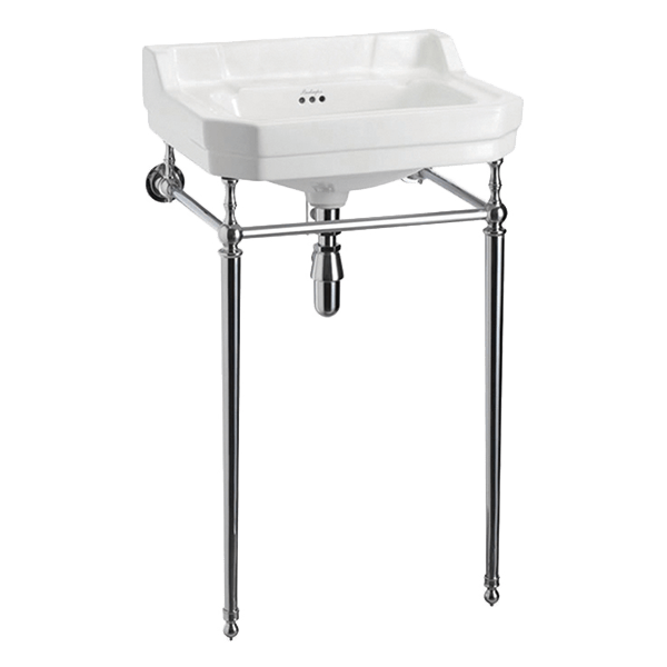 Burlington 13133 Edwardian 56cm Three Taphole Basin & Stand