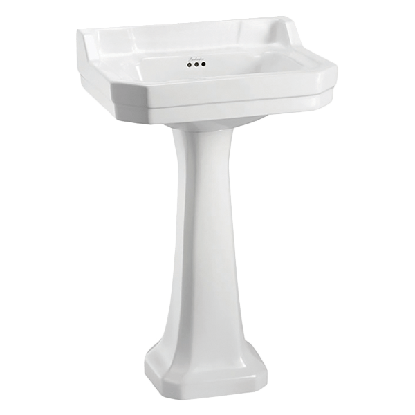 Burlington 13134 Edwardian 56cm 1 Tap Hole Basin & Pedestal