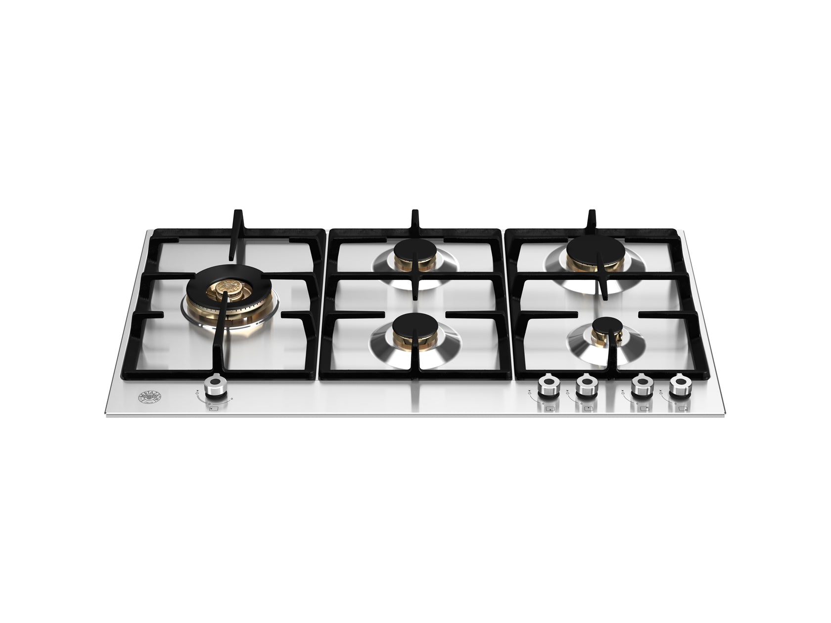 Bertazzoni P905LPROX Professional Series 90cm Stainless Steel Gas Hob with Lateral Dual Wok