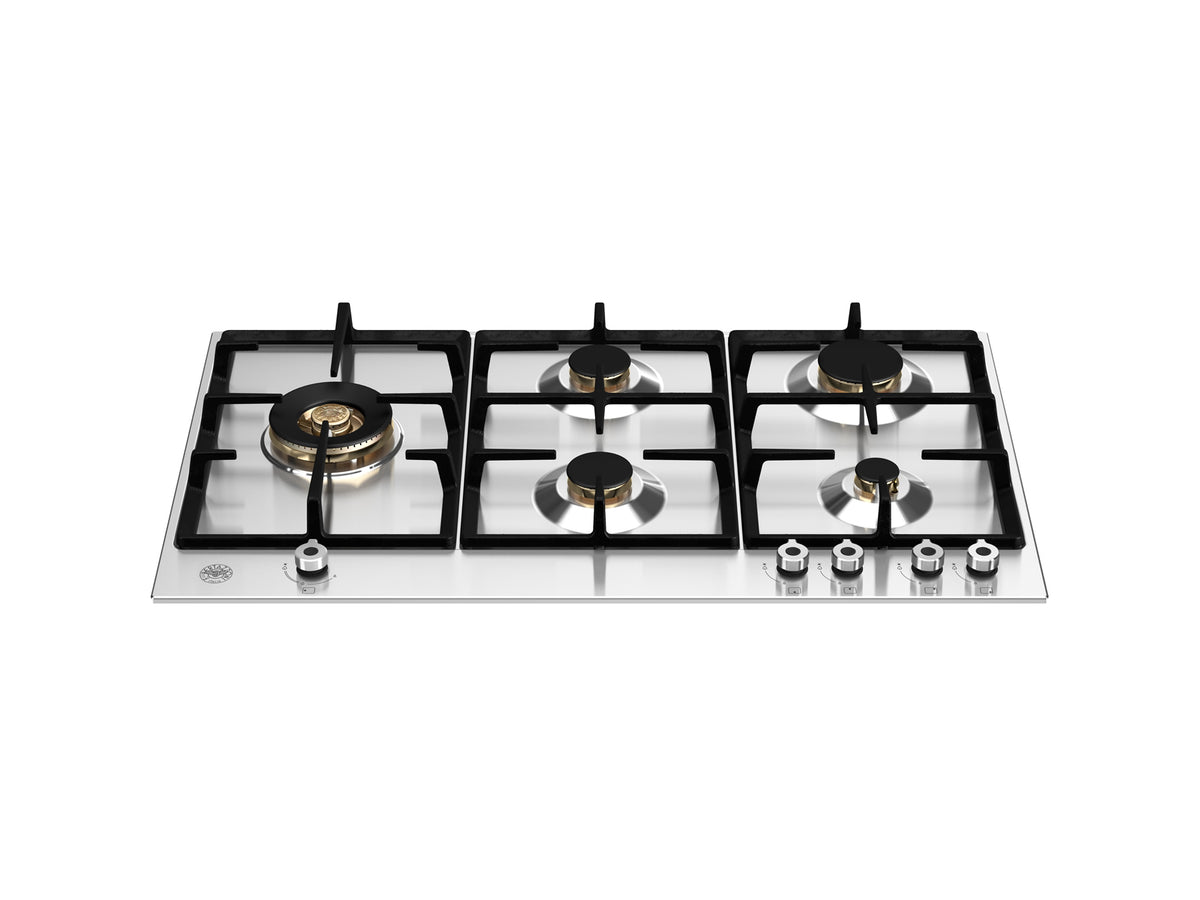 Bertazzoni P905LPROX Professional Series 90cm Stainless Steel Gas Hob with Lateral Dual Wok