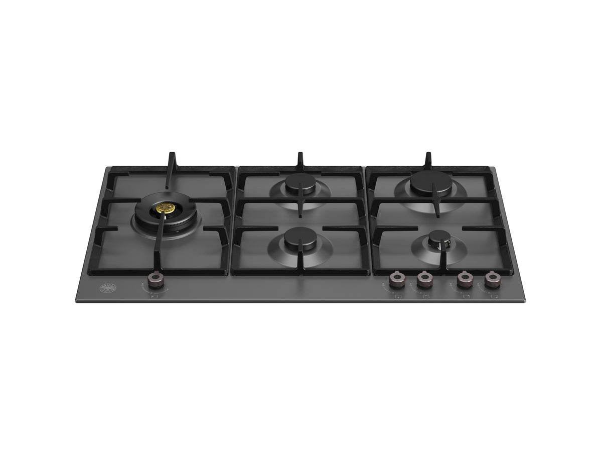 Bertazzoni P905LPRONE Professional Series 90cm Matte Black Gas Hob with Lateral Dual Wok