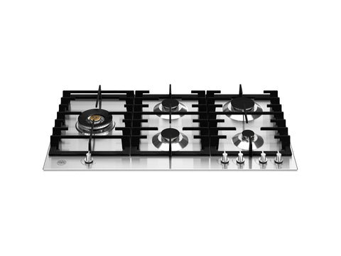 Bertazzoni P905LMODX Modern Series 90cm Stainless Steel Gas Hob with Lateral Dual Wok