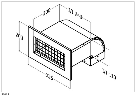 Qasair EV/DL-1 (136) Eave Vent to suit DL-1