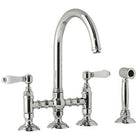 Nicolazzi 1460WS Three Hole Bridge Kitchen Sink Mixer with Goose Neck