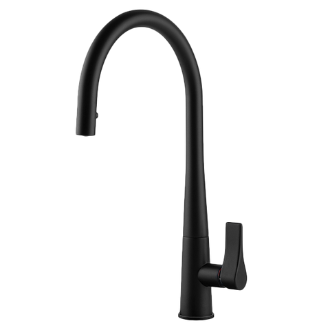 Gessi 17153B Proton Concealed Black Kitchen Mixer with Pull-out
