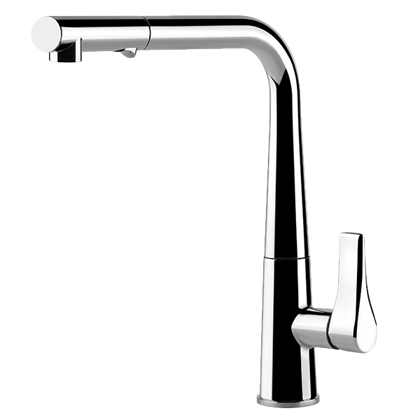 Gessi 17177 Proton Chrome Kitchen Mixer with Pull-out Dual Spray