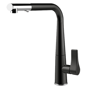 Gessi 17177B Proton Black Kitchen Mixer with Pull-out Dual Spray