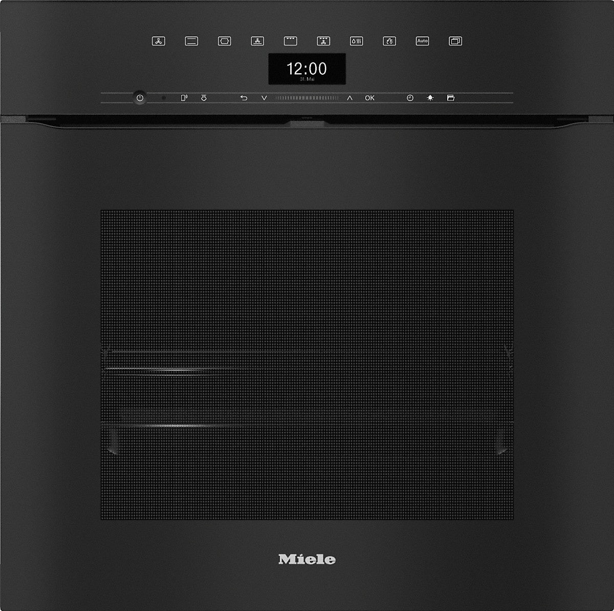 Miele H 7464 BPX ArtLine Obsidian Black Handleless Pyrolytic 60cm Wide Generation 7000 Oven