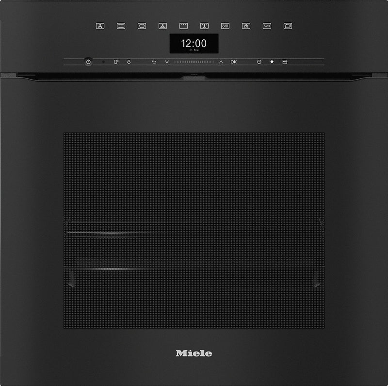 Miele H 7464 BPX ArtLine Obsidian Black Handleless Pyrolytic 60cm Wide Generation 7000 Oven