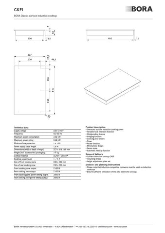 BORA CKA2IFI Classic 2.0 Induction Surface Set