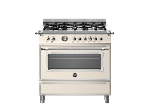 Bertazzoni HER96L1E Heritage Series 90cm 6 Burner With Electric Oven