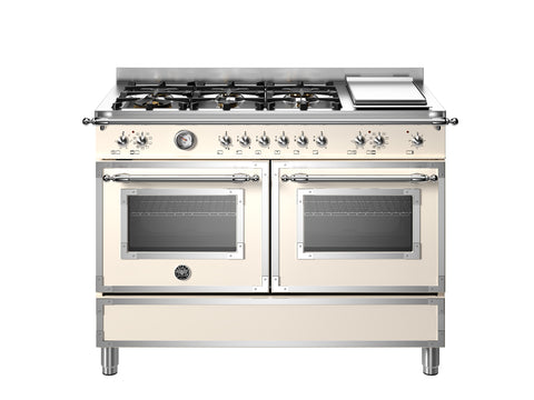 Bertazzoni HER126G2E Heritage Series 120cm 6 Burner + Griddle With Electric Double Oven