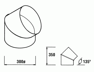Qasair DR-300/45 (218) 300 Bend 45