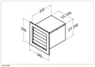 Qasair BD/WV-250 SQ (228) Back Draft Wall Vent 250SQ