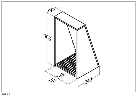 Qasair WVC-V-2 (244) Wall Vent Cover Twin Motor Vertical