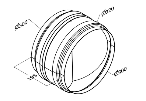 Qasair BD/D 300 (246) Back Draft Damper Twin Motor 300ø