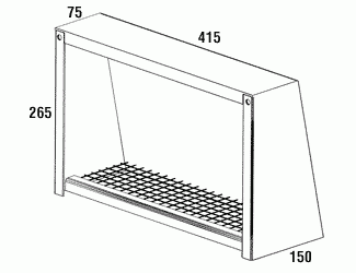 Qasair WVC-10/12/15H-R/R (248) Wall Vent Cover to suit 10/12/1500H