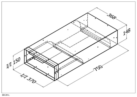 Qasair DD-2H-L (250) Duct Director Twin Motor Horizontal Left