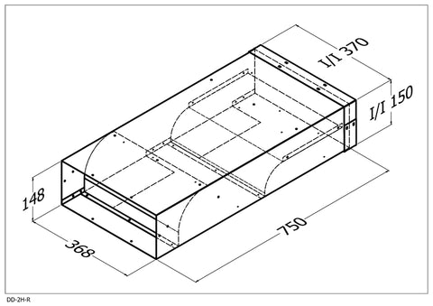 Qasair DD-2H-R (251) Duct Director Twin Motor Horizontal Right