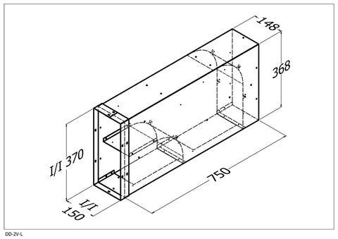 Qasair DD-2V-L (252) Duct Director Twin Motor Vertical Left