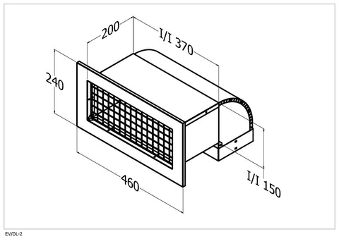 Qasair EV/DL-2 (254) Eave Vent to suit DL-2