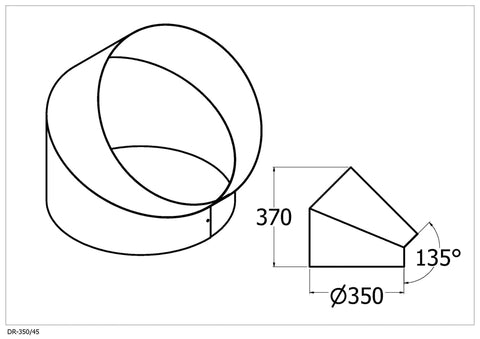 Qasair DR-350/45 (312) 350 Bend 45