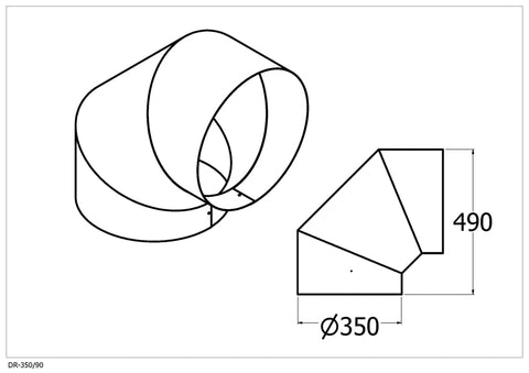 Qasair DR-350/90 (313) 350 Bend 90