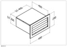 Qasair BD/WV-H-3 (320) Back Draft Wall Vent triple Motor Horizontal