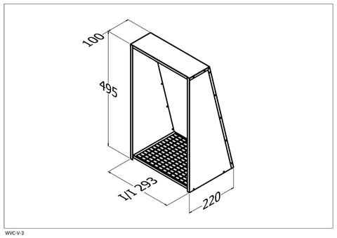 Qasair WVC-V-3 (326) Wall Vent Cover triple Motor Vertical