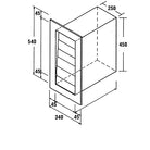 Condor BD/WV-V-450X250 Back Draft Wall Vent Vertical