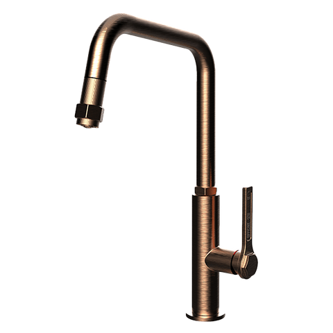 Gessi 60053COB Officine Copper Brushed Pull Out Kitchen Mixer