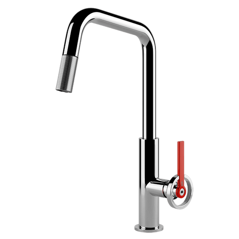 Gessi 60203 Officine V Pull Out Kitchen Mixer