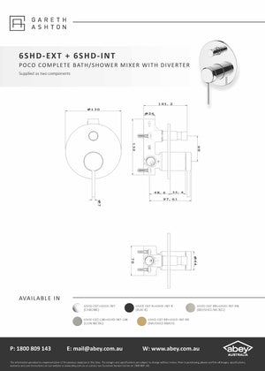 Gareth Ashton 6SHD-EXT + 6SHD-INT Poco Diverter Mixer