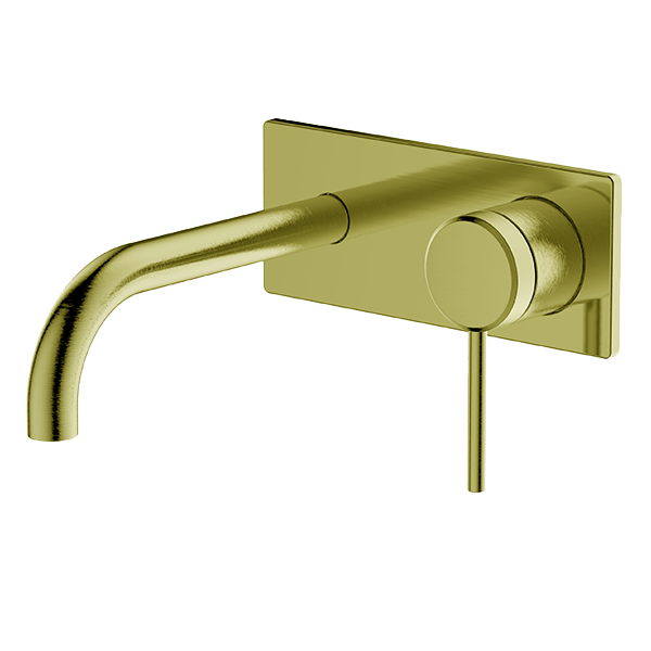 Gareth Ashton 6B-WS165-BB Poco 165mm Brushed Brass Wall Basin / Bath Set