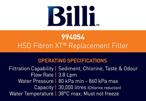 Billi 994054 HSD Replacement Filter