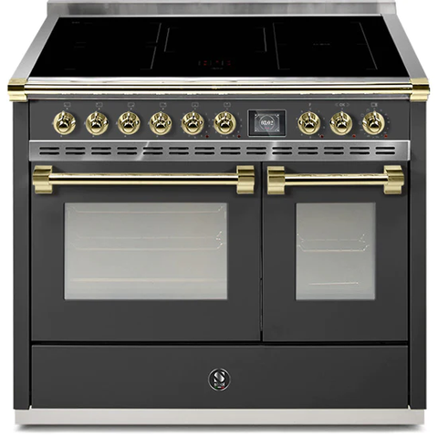 Steel Ascot AQ10SF 100cm Upright Cooker with Combi Steam Dual oven and Auxiliary Oven