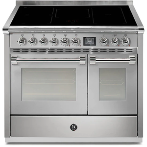 Steel Ascot AQ10SF 100cm Upright Cooker with Combi Steam Dual oven and Auxiliary Oven
