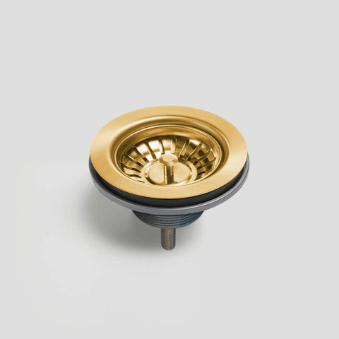 Oliveri AC14-AU-EXT Brushed Gold Basket Waste With Extended Screw Length