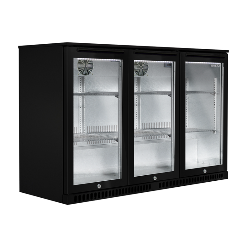 Husky ALF-C3-BLK-840 307L Alfresco Drink Chiller