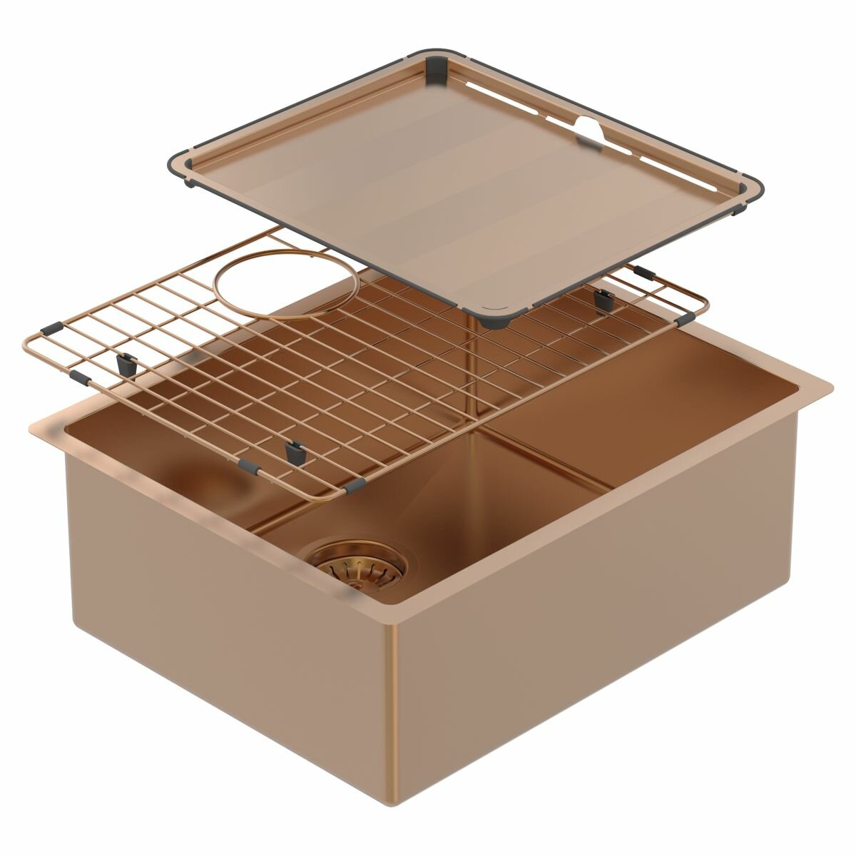 Abey CR500CO Piazza Artisan Copper Single Bowl Sink