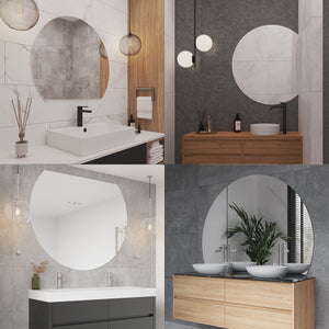 Ablaze Mirrors D-Shaped Polished Edge Mirror with Demister