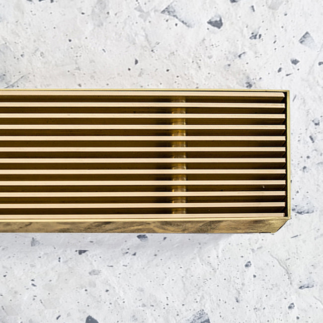 Bespoke Bathware XHGBR-100 Brass 100mm Wide Heelguard Waste