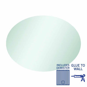 Ablaze Mirrors Oval Polished Edge Mirror with Demister