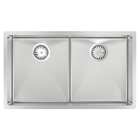 ABEY CR340D Piazza Double Square Bowl Stainless Steel Sink
